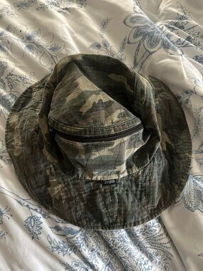 Brixton Olive Green Camouflage Bucket Hat - 7 1/2 Large